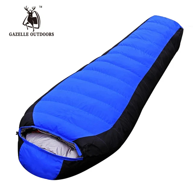 Best price at $110 Cheap Hot Winter Lounger Outdoor Down Sleeping Bag Uyku Tulumu Kamp Malzemeleri Sac De Couchage Camping Equipment -20 Degrees Celsius