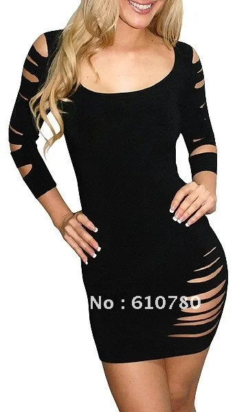 Laser Cut Mini Dress
