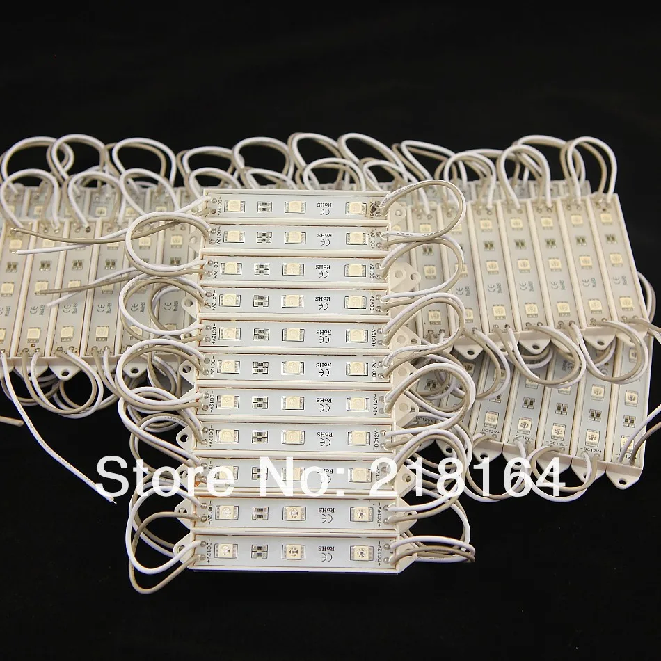 SMD 3528 3 светодиодный модули желтый/зеленый/красный/синий/белый/теплый белый Водонепроницаемый IP65 DC12V светодиодный свет 1000 шт