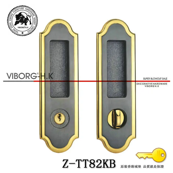 Выборг высокое качество цинковый сплав раздвижной двери врезной замок в комплекте, врезной замок для раздвижной двери, Z-TT82KB