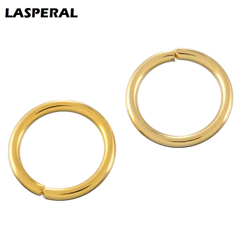 

LASPERAL 20PCs Gold Color Open Jump Rings Stainless Steel Connectors Fit Bag Chain Jewelry Making Accessories