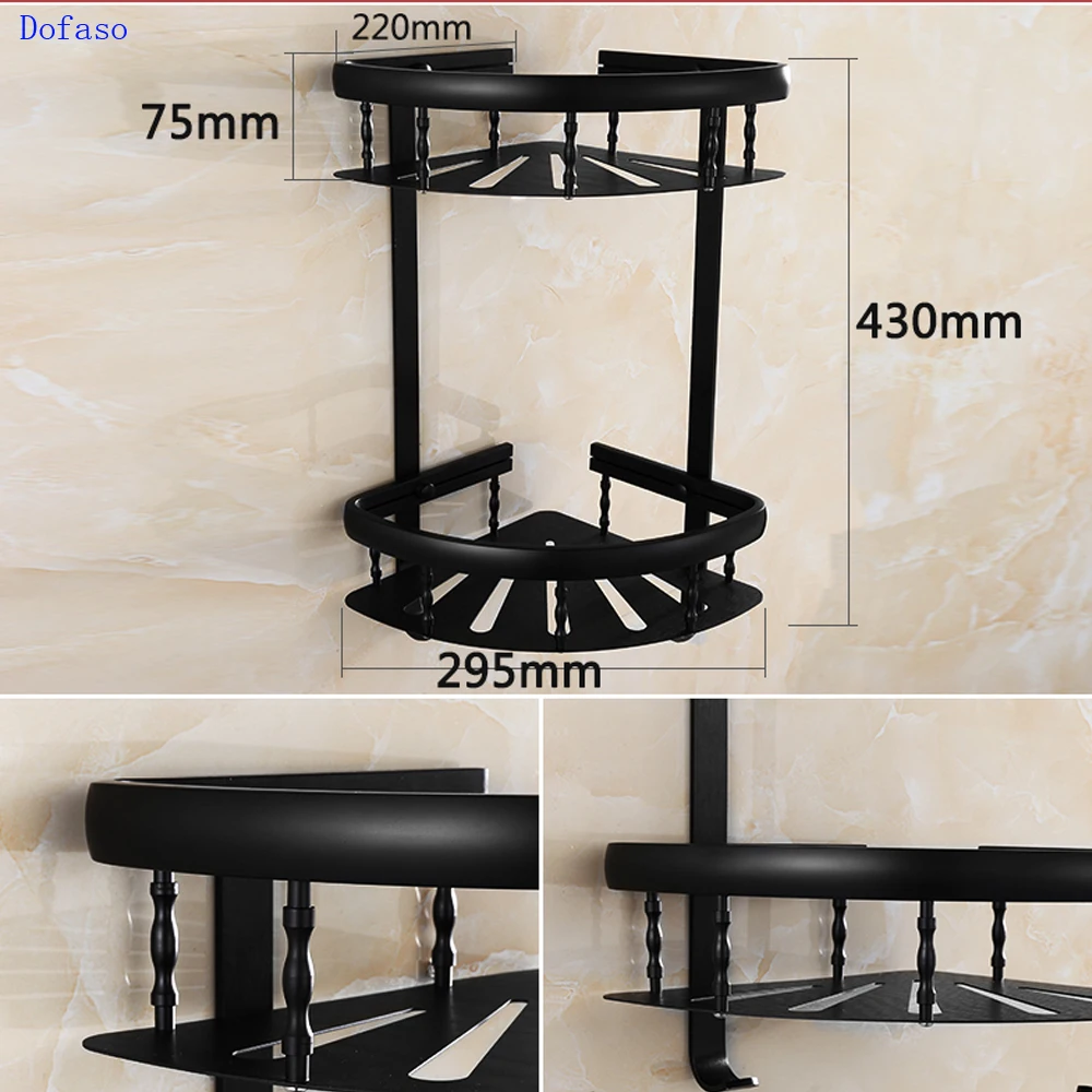 Dofaso Bathroom Vintage Black Towel Racks Wall Mount Oil Rubbed