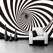 Современная полоса 3D стерео вращение влажная фото настенная бумага офисная гостиная диван настенный домашний Декор 3D декор комнаты Нетканая настенная бумага