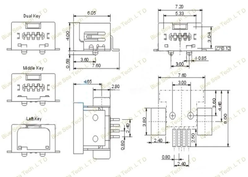 50 шт. мини USB 4 P Женский Домкраты разъем PCB крепление для телефона, MP4, SMD розетка USB, устойчивость к воздействию высоких температур