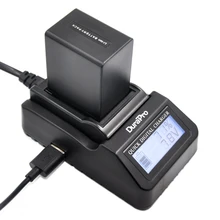 DuraPro NP-FV100 NPFV100 FV100 Battery + LCD Fast Charger for Sony DCR-DVD103 XR100 HDR-XR550/E HDR-XR350/E HDR-XR150/E