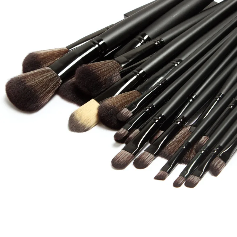 black 32 шт. косметика для лица Make-Up Кисточки комплект составляют Расчёски для волос Инструменты комплект с кожаный чехол Professional Макияж художник используется Кисточки s - Handle Color: black