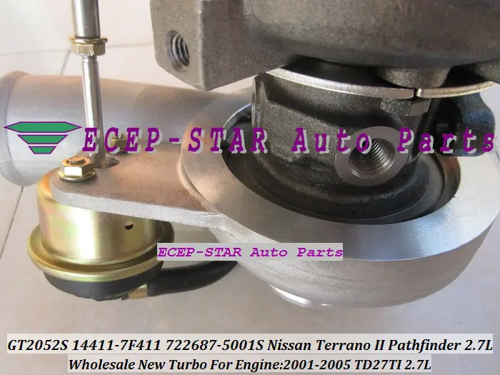 TURBO GT2052S 14411-7F411 722687 722687-5001S 722687-0001 Turbocharger For NISSAN Terrano II Pathfinder 2.7L 01-05 TD27TI 2.7L (5)
