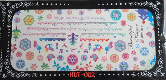 HOT001-019,, 20 листов/партия, смешанные Мультяшные наклейки для воды, переводные наклейки для ногтей