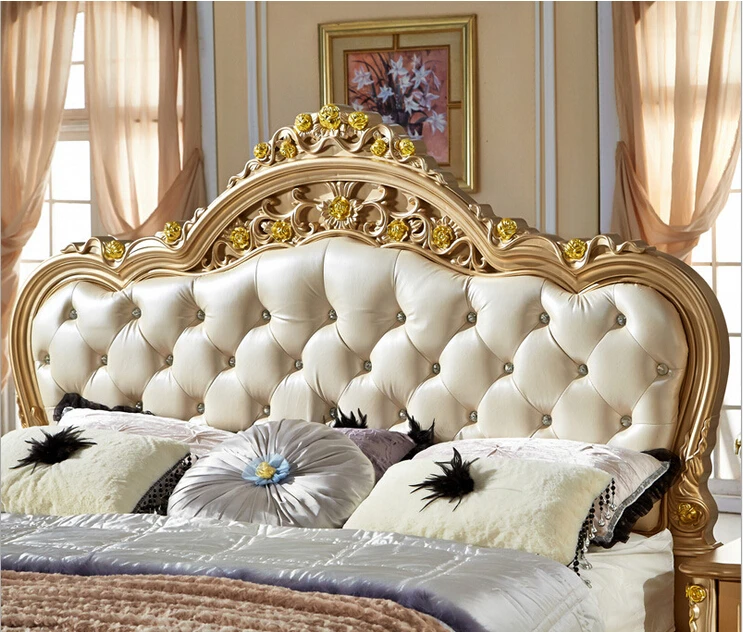 French style golden color bed 318