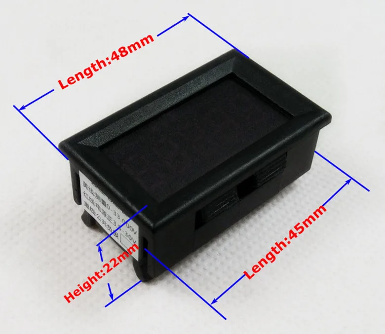 DC 0-33 в 0,3" Цифровой вольтметр три провода 5 цифр Напряжение Панель метр светодиодный дисплей Цвет [4 шт./лот]