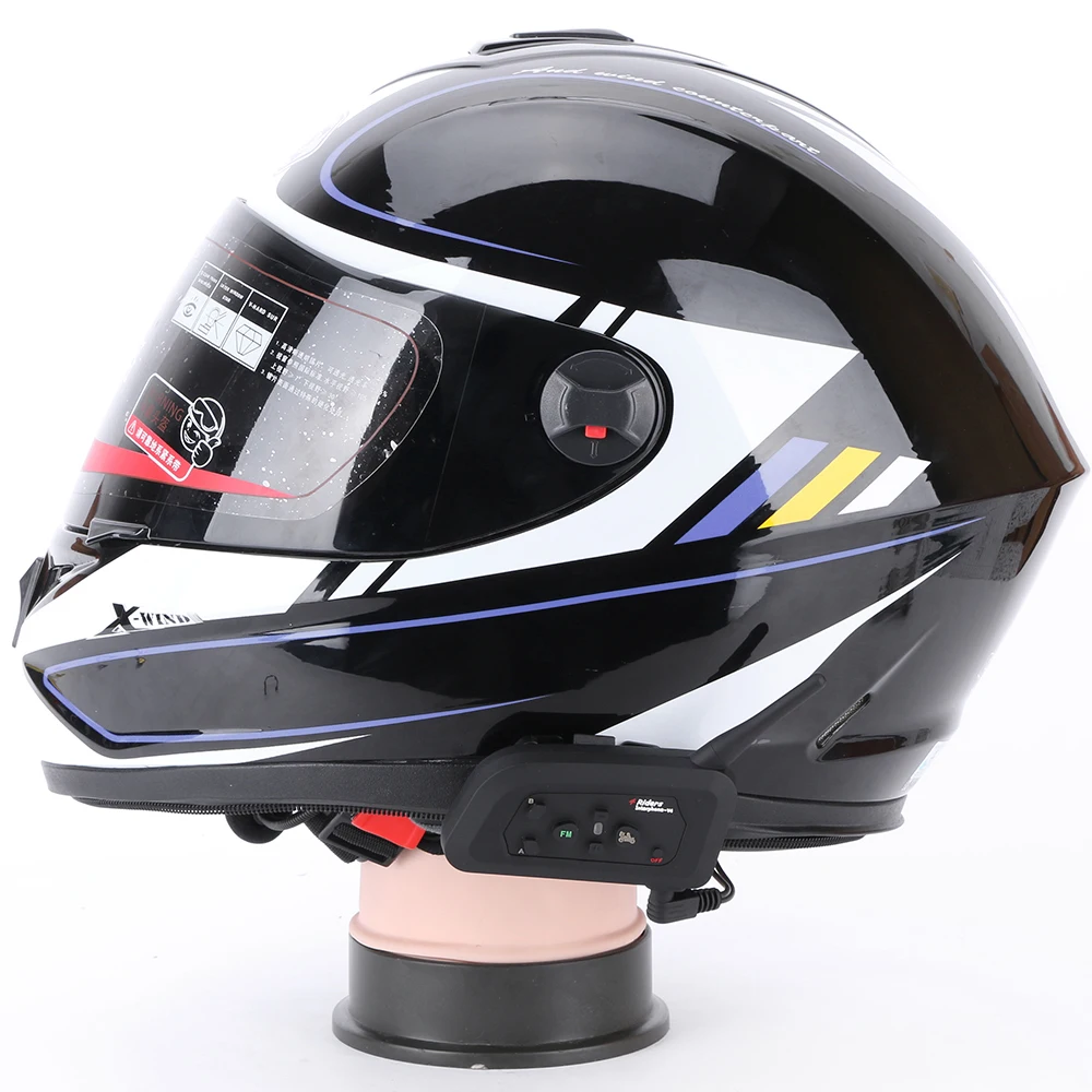 1 шт. Fodsports V4 домофон мото rcycle bluetooth шлем 4 гонщиков говорящий мото гарнитуры коммуникатор с FM радио мягкий микрофон