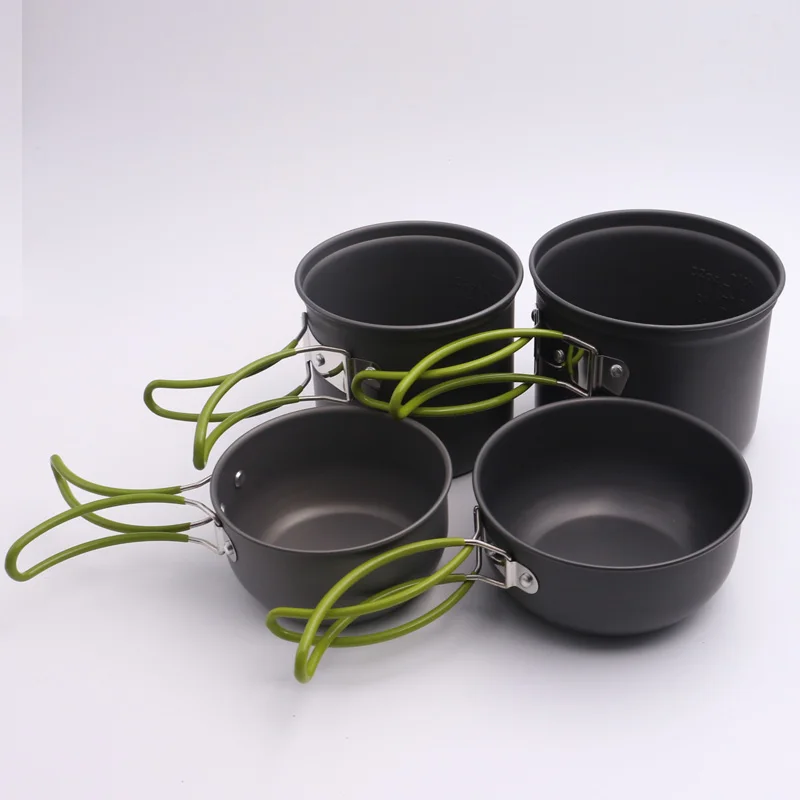 Camping pot set cuenco al aire libre Ultralight picnic Utensilios de cocina bvds201