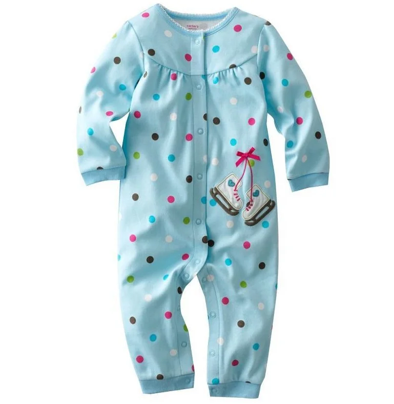 Новые Боун комбинезон для маленьких девочек перемычки Babywear пижамы комбинезоны для малышей футболки Нижнее белье Комбинезоны цельный