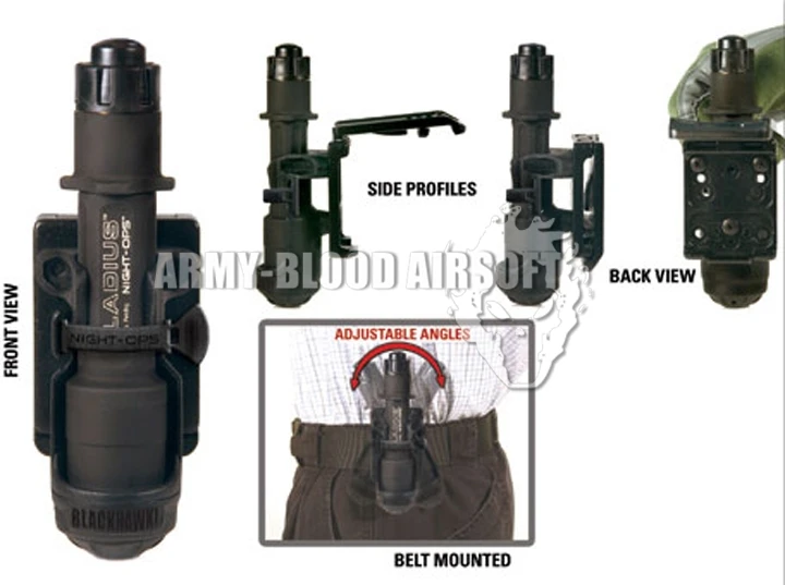 Ночной Ops holsterbacks фонарик Тактический кобура(BK DE