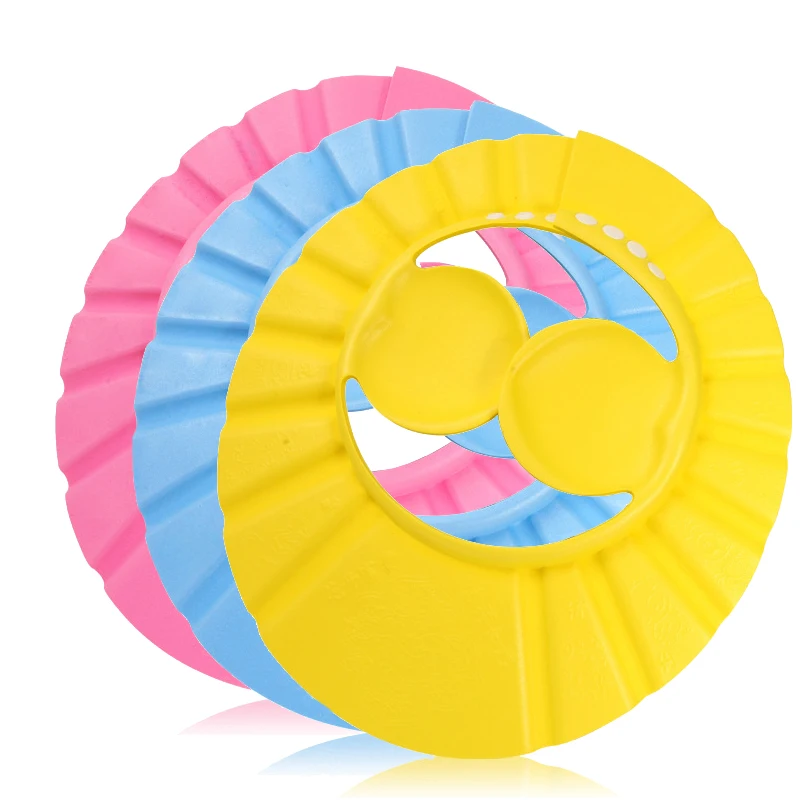 New Year Baby Adjustable Shower Cap Shampoo Hat Baby Girl Boy Kids Bath Shampoo Cap Sombreros Tapa Protect Ear Wash Hair Cap Hat