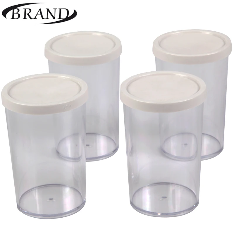 Glasses cups 4002 for Yogurt maker, 200 ml*4 pcs, plastic coverin