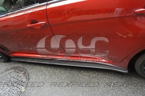 Углеродное волокно KS стиль боковая юбка расширение подходит для 2008-2012 Mitsubishi Evolution EVO X