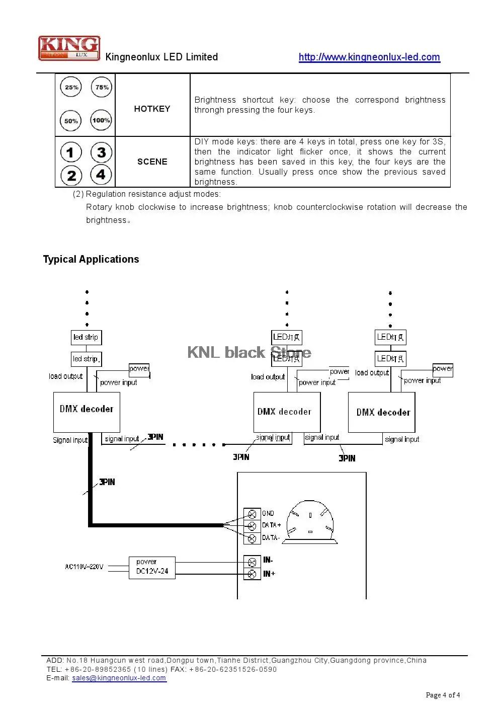 LED 12-ключ Инфракрасный DMX диммер DC12V~ 24 В