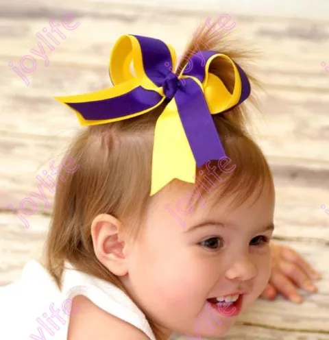 Новые 30 шт. новейшая мода 5*6 ''Cheer ведущий волосы лук Разноцветные девушка держатели волосы бант