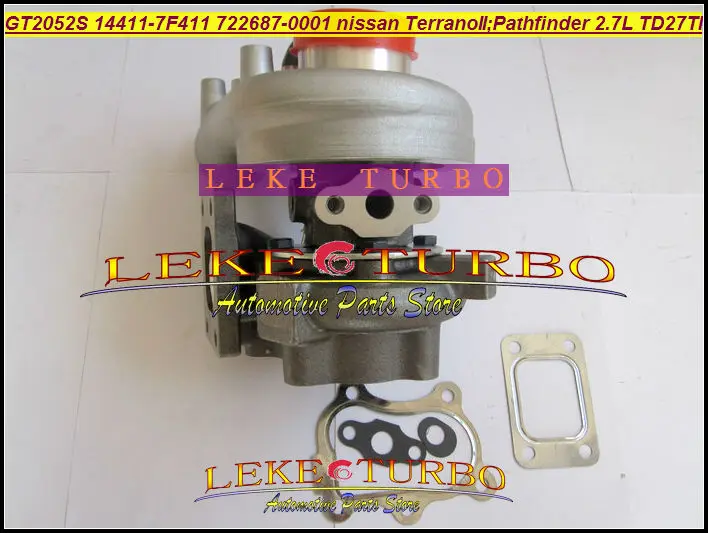 GT2052S 14411-7F411 722687-5001S 722687 turbo Nissan Terrano II 2001 Pathfinder 2.7L 01-05 TD27TI Turbocharger (4)