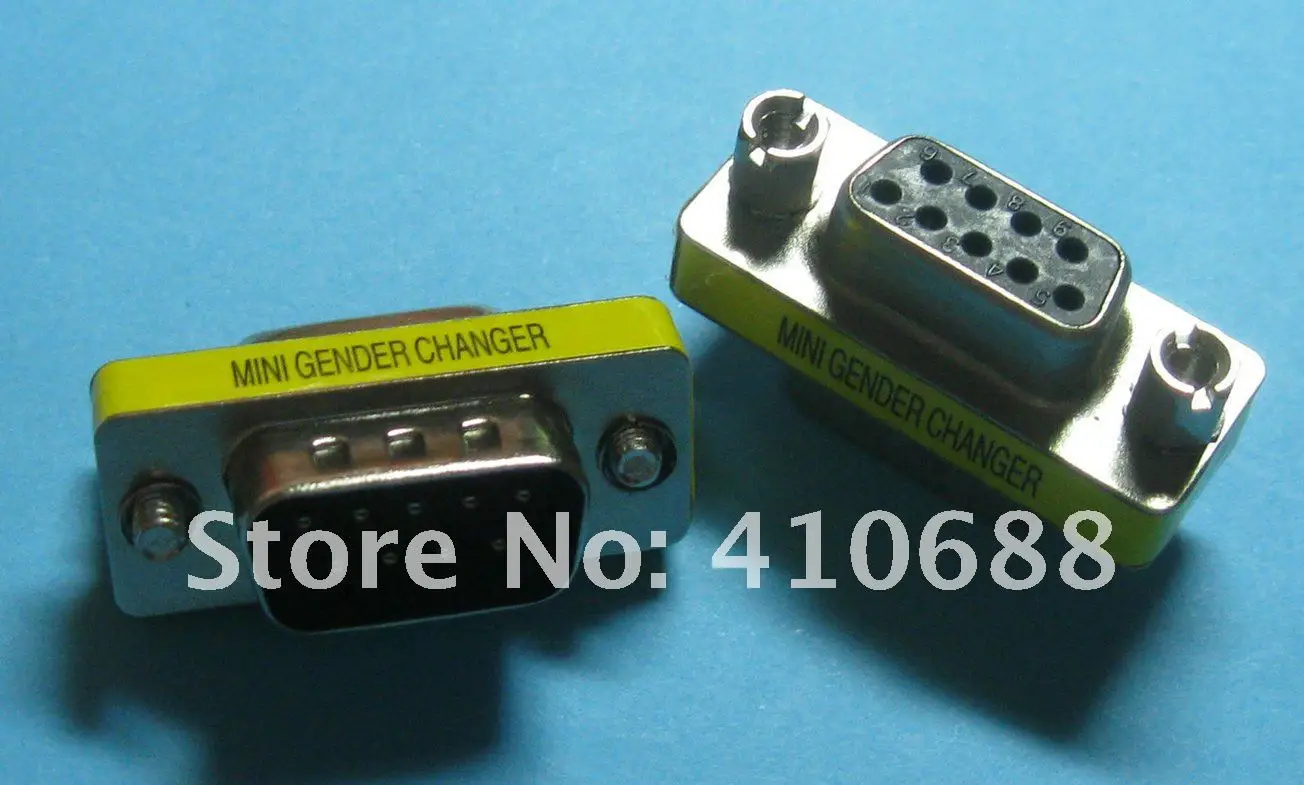 6 Pcs D-Sub 9 pin Male to Female Connector 3.1x1.7x1.2mm