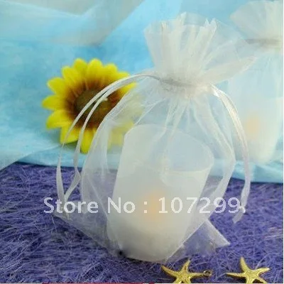 SHIPPING-100PCS 10x15 см Золото Sheer органза Свадьба благосклонности партии подарок/мешок конфет