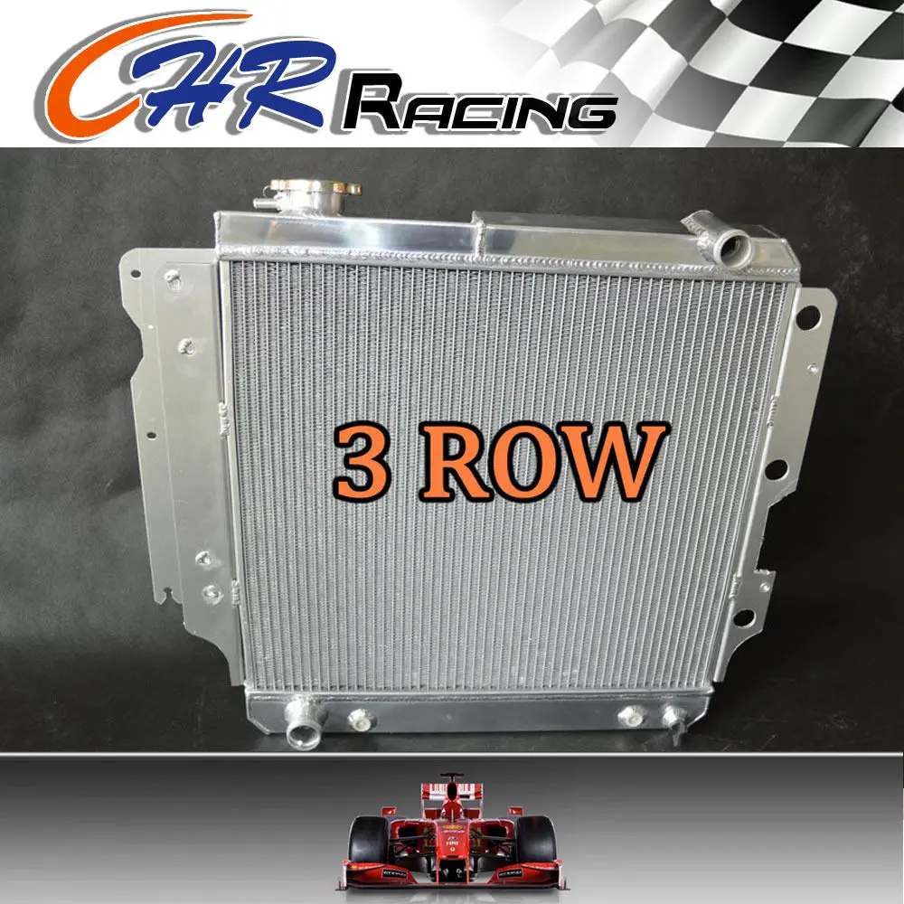 for JEEP WRANGLER YJ/TJ 2.4L-4.2L 87-06 3-ROW/TRI CORE FULL ALUMINUM RACING RADIATOR