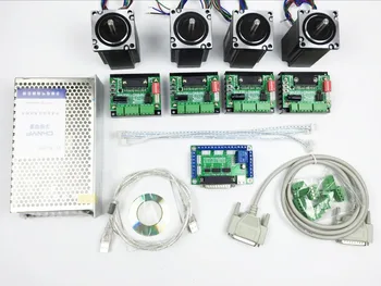 

CNC Router Kit 4 Axis, 4pcs 1 axis TB6560 driver +one interface board + 4pcs Nema23 312 Oz-in stepper motor + one power supply