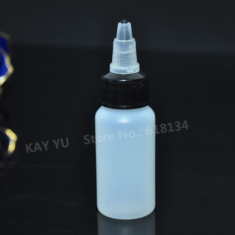 2300pcs/lot 30ml PE plastic twist off cap bottle for liquid juicein