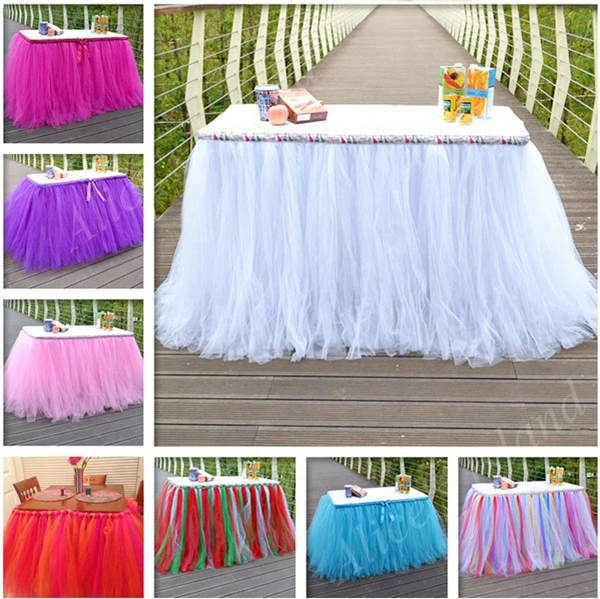 

Theme Organza TulleTUTU Table Skirt Fabric Spool Tutu Party Birthday Wrap Wedding Decoration Crafts Festive Supply