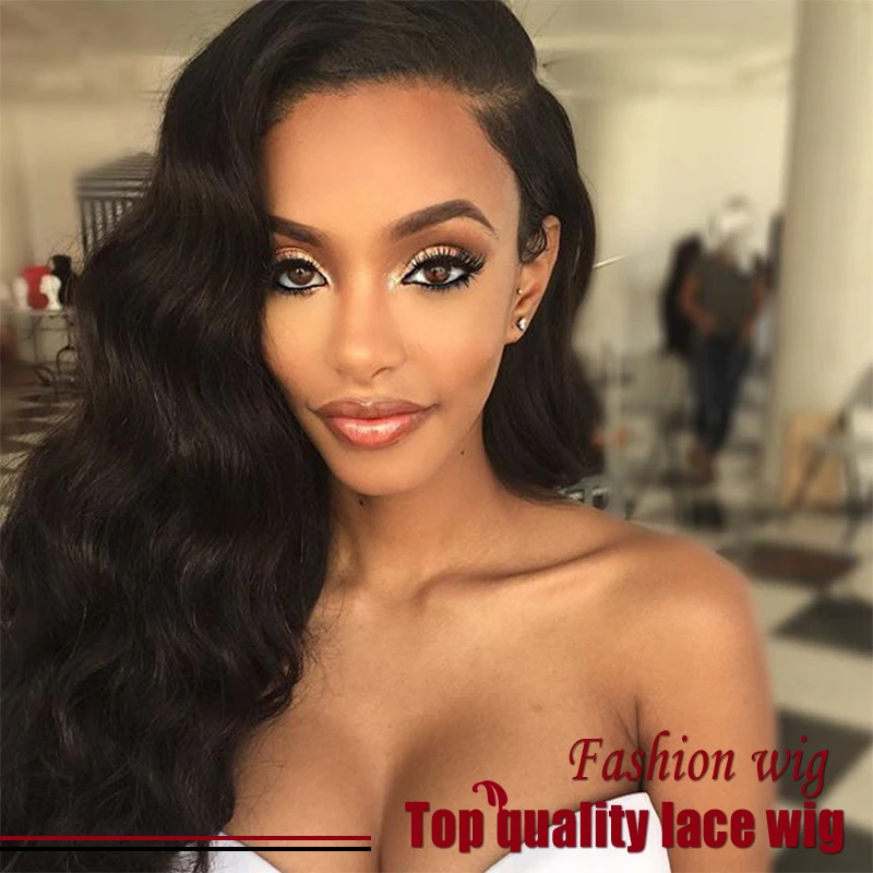 

Cheap Brazilian Long Super Wave Wig Black Wig 180% Density Synthetic Lace Front Wigs With Baby Hair Heat Resistant Hot Selling