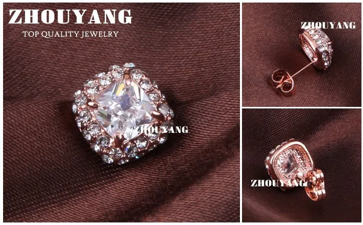 Высокое качество ZYS172 розовое золото цвет элегантные свадебные ювелирные изделия ожерелье серьги кольцо Blacelet Набор Сделано с австрийскими кристаллами