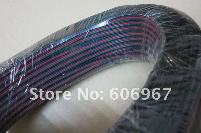 RGB прокладка 4pin провода удлинитель 100 м/лот Бесплатная доставка AWG22 RGB кабель удлинитель провода для светодиодный полосы света