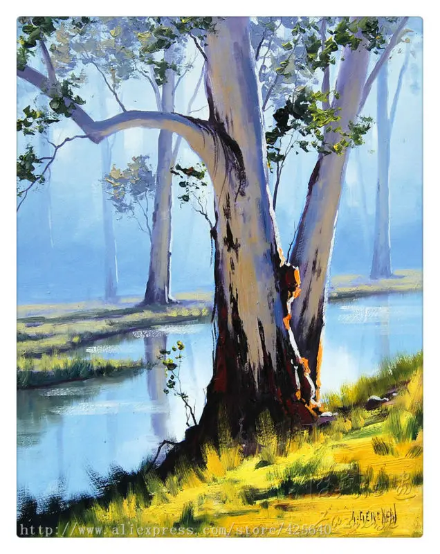 Впечатление Пейзаж маслом на холсте Высокое качество ручной росписью painting6