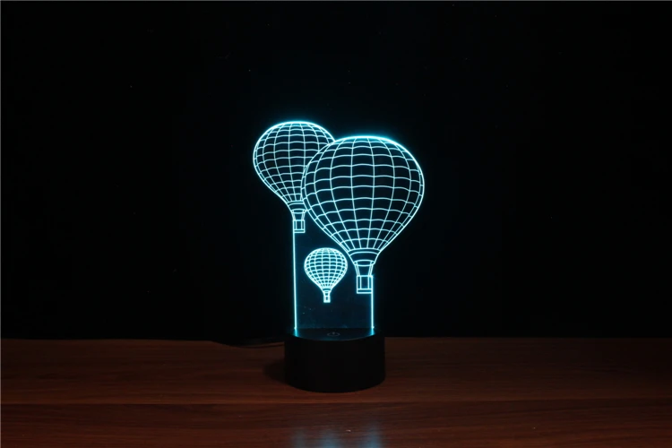 Christmas Decorations for Home Tourism Souvenir 3D Led Night Light Fire Balloon Shape Christmas Gift YJM-2945