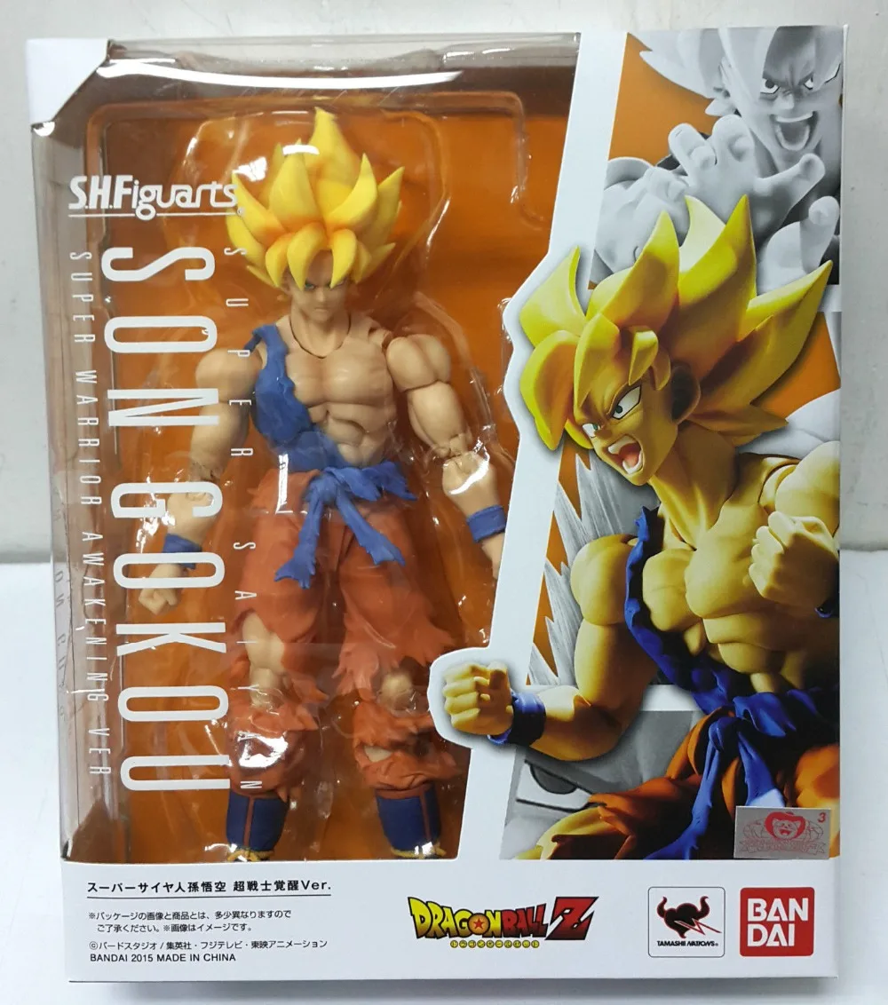Оригинальная фигурка BANDAI Tamashii NACES S. H. Figuarts(SHF)-Супер Saiyan Son Goku Warrior Awakening Ver. "Dragon Ball Z"