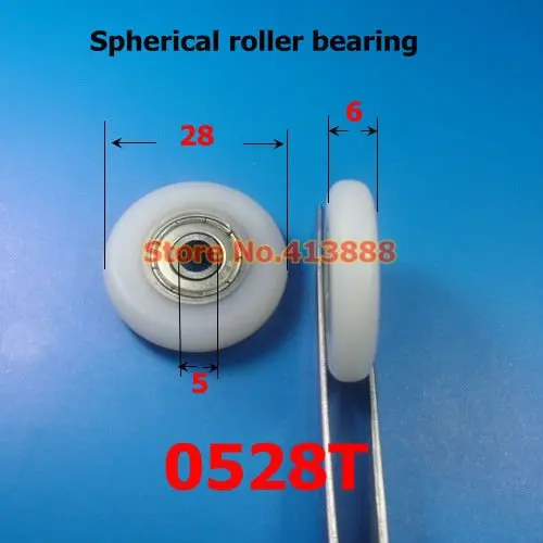 Дверь высокого качества шкив подшипник 0528 T 5*28*6 мм круглые пластиковые Нейлон дверь подшипник роликовый для раздвижные двери