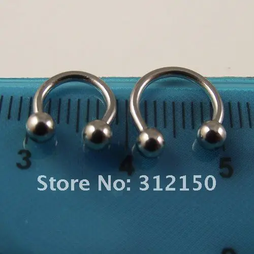 120 шт. Бесплатная доставка Нержавеющая сталь Tragus Кольцо Ноздря кольцо в носу смешанные размеры круговой пирсинг Бал Подкова Кольца