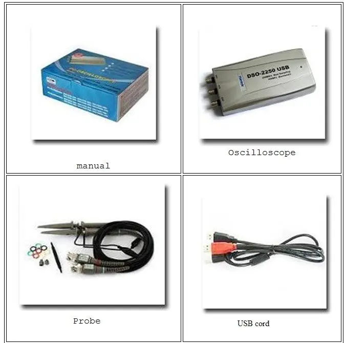 Hantek DSO-2250 USB 2,0 100 MHz 2-канальный цифровой осциллограф