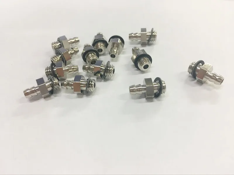50 Pieces 3.5mm Air Pneumatic Hose to M5 Male Mini Barb Fitting / Brass M5