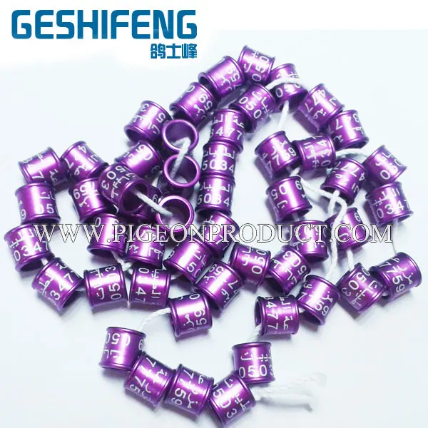 Pigeon bird foot rings with material aluminium colorful leg band rings