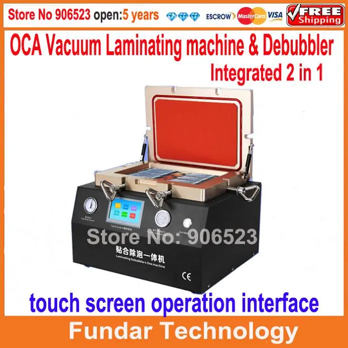 

Hot sales OCA Vacuum Laminating machine Remover Machine Debubbler Integrated 2 in 1 touch screen repair machine support 12 Inch
