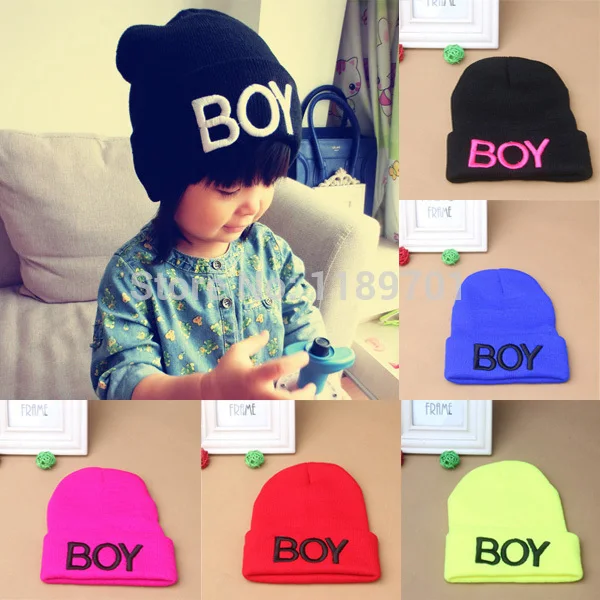 

Toddler Baby Girls Boys Knitted Woolen Skull Hats BOY Beanie Caps Ski Hats 1-8Y For Newborn Baby
