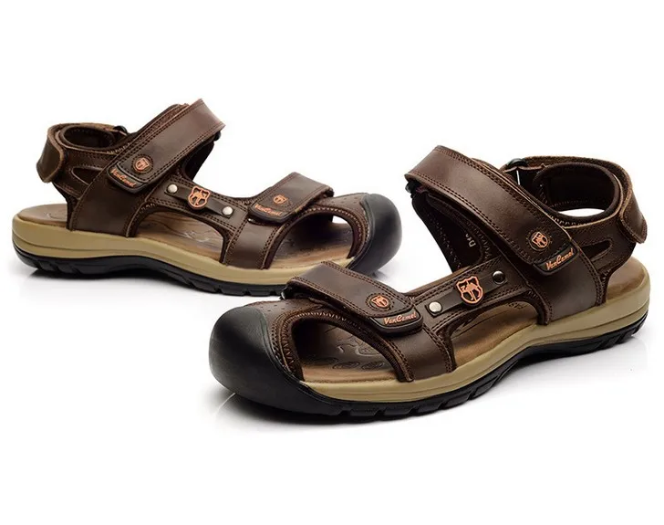 

The new men's summer outdoor leisure leather beach sandals collision