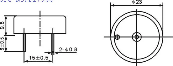 STDZ зуммер STD-2310A пассивный Пьезозуммер шаг P = 10 мм