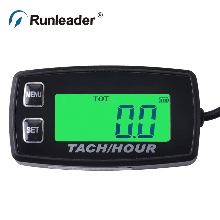 

RL-HM035R Waterproof Backlight Battery Replaceable Hour Meter Tachometer For ATV tractor paramotor Generator Pit bike outboard
