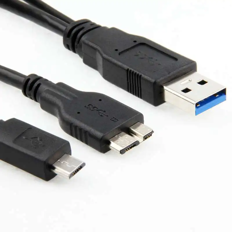 USB 3.0 AM A Type Male To micro B USB 3.0 Male + Micro USB ...