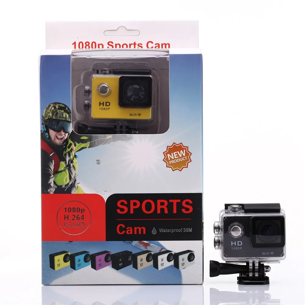 

DHL Free Ship 1080P 2.0" Screen W8 WiFi Sports Action Camera Waterproof Sport DV 30M Waterproof 140D Wide Angle 900Mah Battery