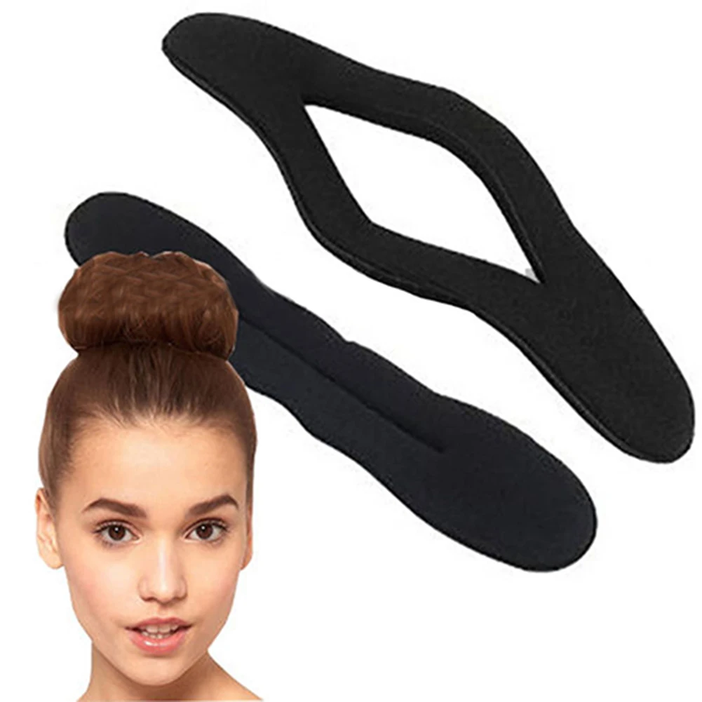 2Pcs Magic Sponge Clip Foam Donut Hair Styling Bun Curler Tool Maker