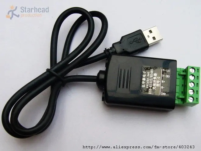 Промышленный Оптический изолированный USB 2,0 к RS485 RS-485 адаптер конвертер съемный, 600 Вт Защита от перенапряжения, поддержка win7
